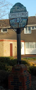 Shefford town sign February 2008